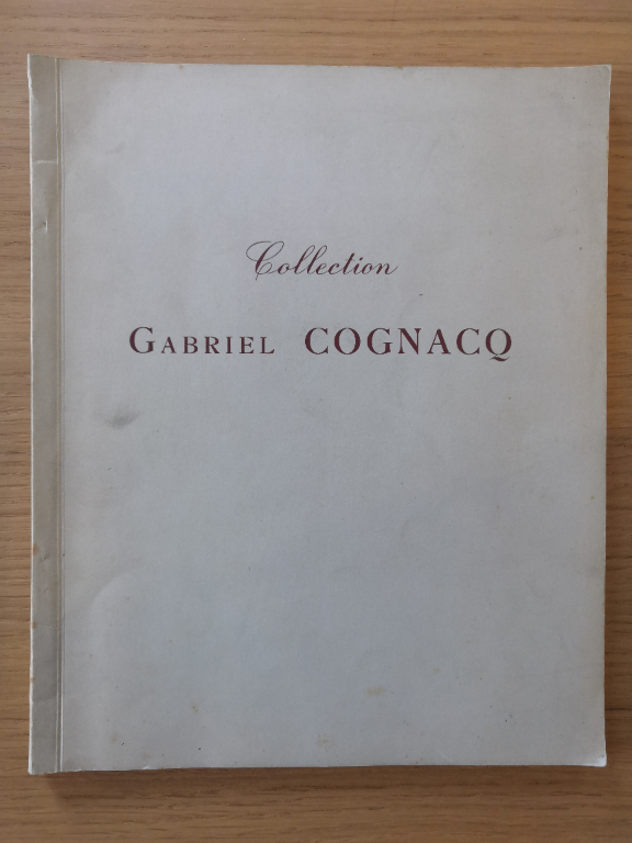 Couverture de Tableaux anciens et modernes / Sculptures - Collection Gabriel Cognacq : Galerie Charpentier, 76, rue du Faubourg-Saint-Honoré - Paris / Le mercredi 14 mai 1952 à 15h