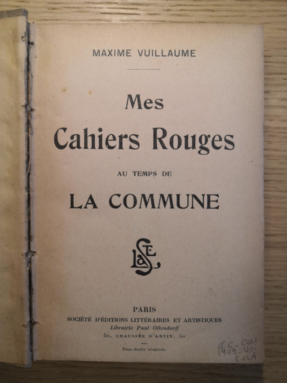 Couverture de Mes cahiers rouges au temps de la Commune